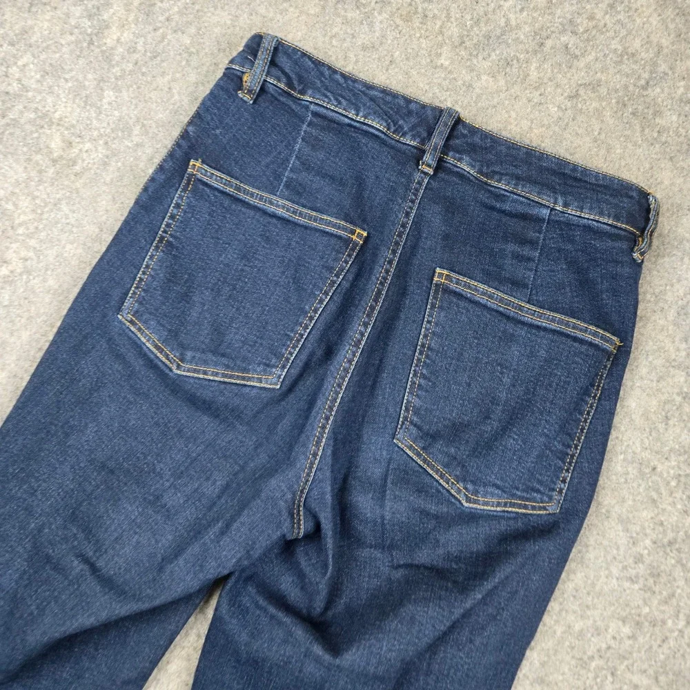 Avec Les Filles Flare Jeans Womens 26 Blue High Rise Front Seam Chic Boho 70s
